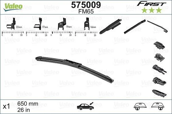 KIT BALAIS D'ESSUIE-GLACE 650 MM VALEO - 575009