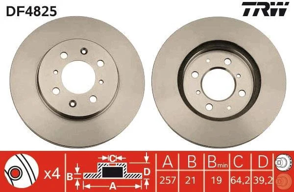 Disque de frein TRW - DF4825