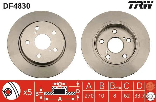 Disque de frein TRW - DF4830