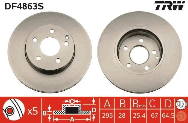 Disque de frein TRW - DF4863S