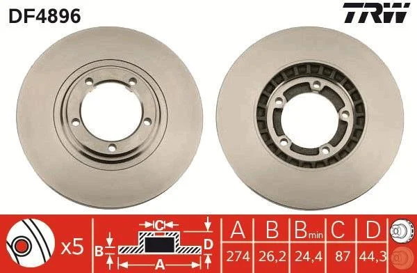 Disque de frein TRW - DF4896