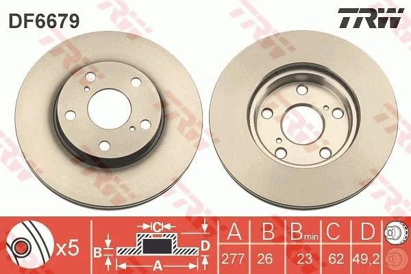 Disque de frein TRW - DF6679