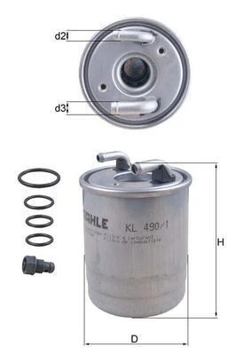 Filtre à Carburant MAHLE - KL4901D