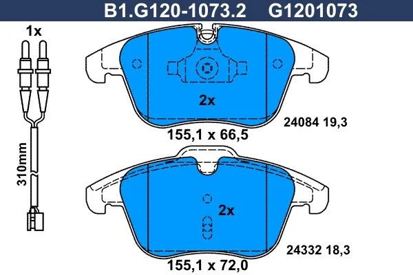 Plaquettes de frein GALFER - G1201073