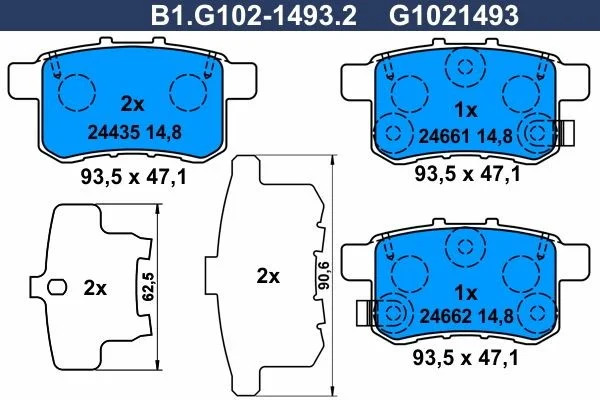 Plaquettes de frein GALFER - G1021493