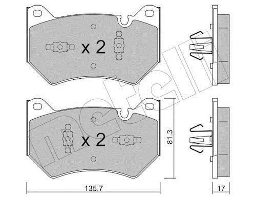 Plaquettes de frein METELLI - 2211701