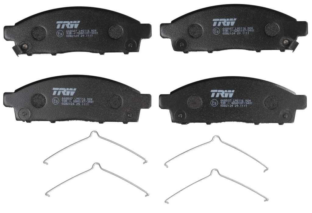 Plaquettes de frein TRW - GDB2124