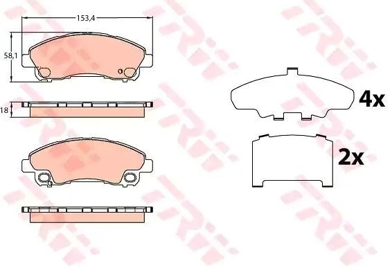 Plaquettes de frein TRW - GDB3644