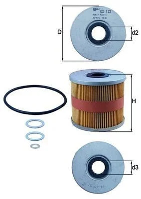 [PDR-001933] Filtre à huile MAHLE - OX122D
