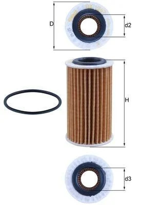[PDR-001936] Filtre à huile MAHLE - OX1267D
